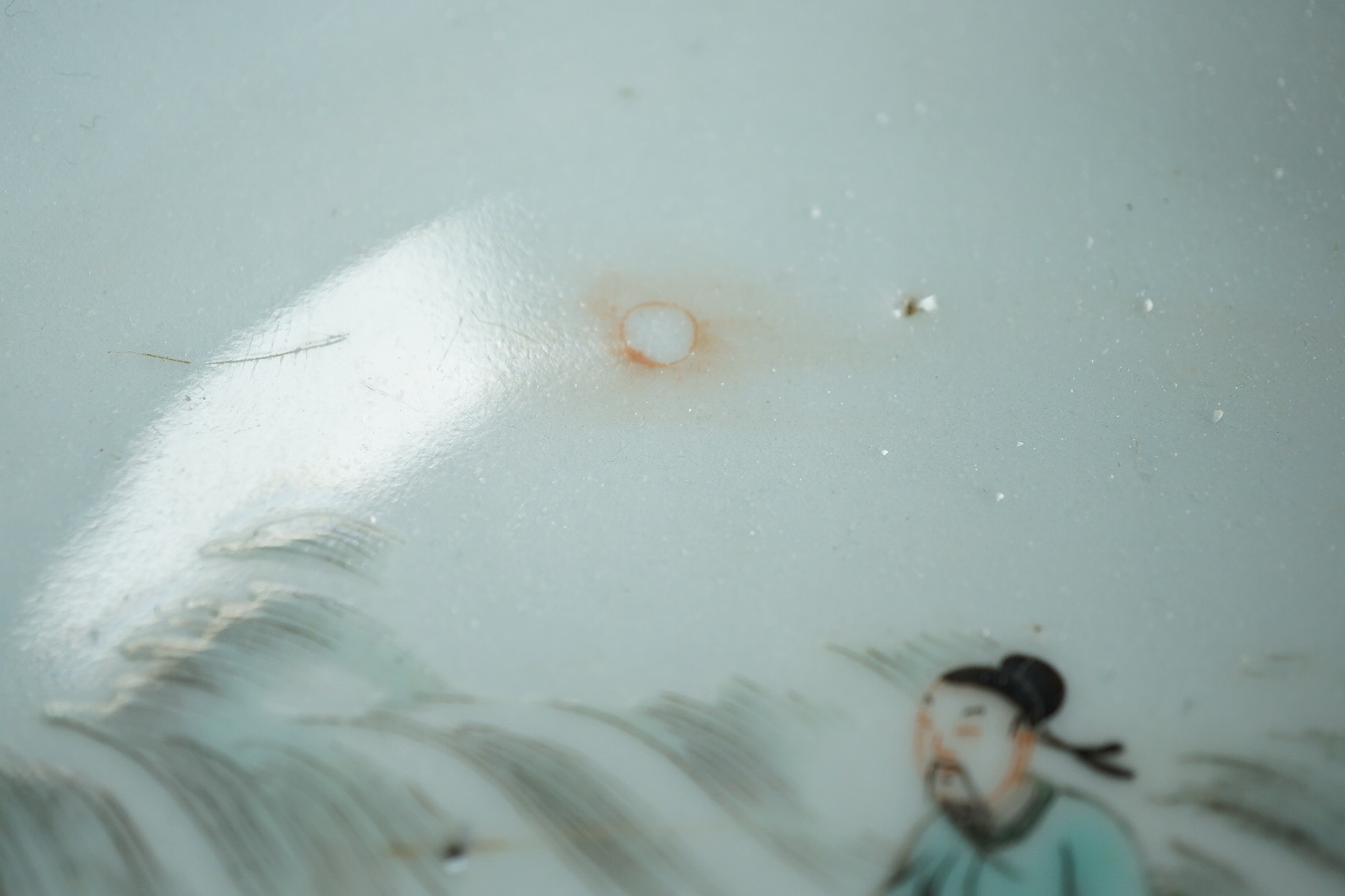 A Chinese famille verte dish, Xuande mark but later